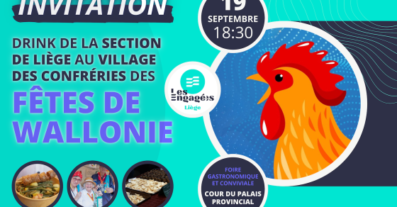 Drink des Engagés de Liège au Village des confréries des Fêtes de Wallonie